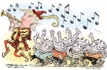 Pied piper Trump! 