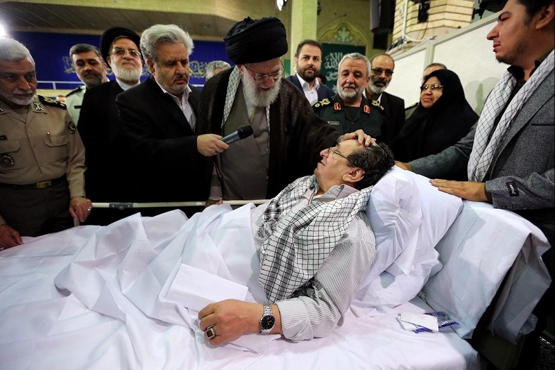 تصویری از دیدار جانبازان بالای ۷۰ درصد با امام خامنه‌ای