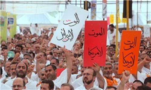 شعار «اسرائیل جرثومه فساد است»، «مرگ بر آمریکا»، «مرگ بر اسرائیل» در مراسم برائت از مشرکین طنین انداز شد