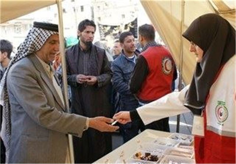 برپایی چادرهای درمانی ایران در بین الحرمین کربلا