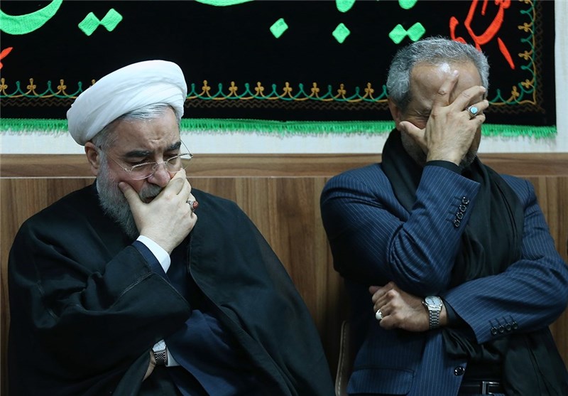 حضور روحانی در بیمارستان شهید فیاض‌بخش و عزاداری در محله خلیج‌فارس