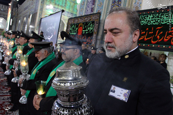 عکس/ بازیگر خادم حرم رضوی