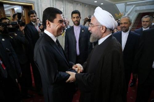 استقبال رسمی روحانی از رییس‌ جمهور ترکمنستان