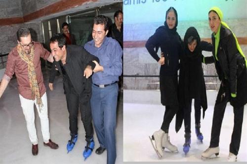 رقص روی یخ! این بار به سبک بازیگران ایرانی+تصاویر