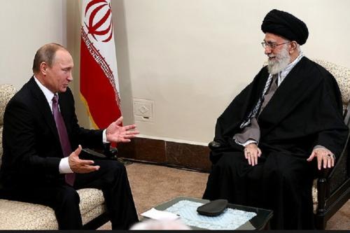 پوتین برای خنثی کردن توطئه‌های آمریکا به آیت‌الله خامنه‌ای پیوست/ دیدار پوتین با رهبر ایران تضمین‌کننده سیاست‌های یکپارچه ایران و روسیه در سوریه است