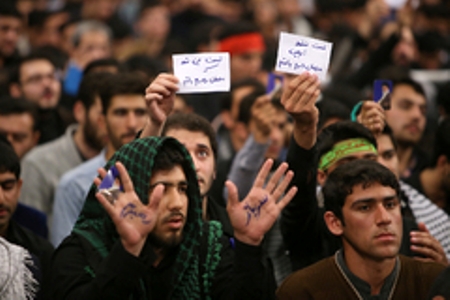 University students mourn on Arbaeen day in presence of Leader 