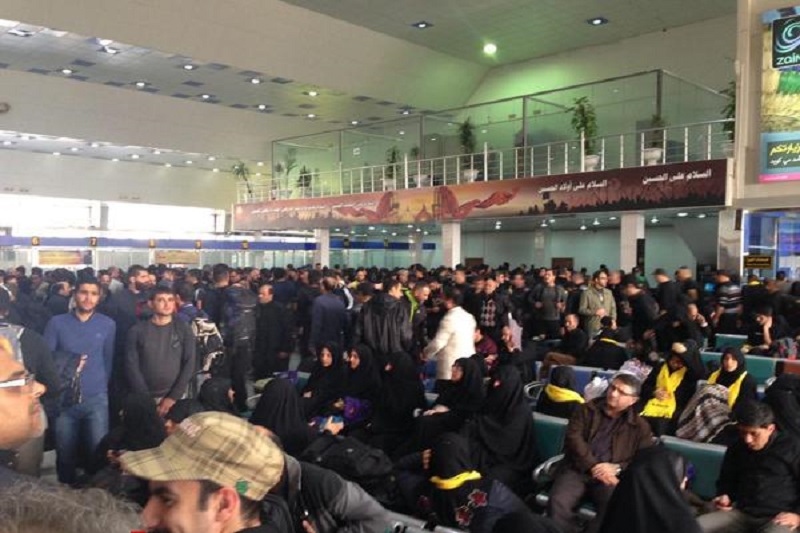 درگیری زائران ایرانی با ماموران عراقی در فرودگاه نجف