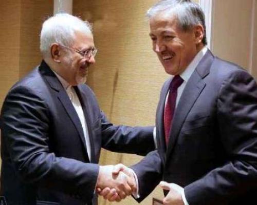 Zarif confers with Tajik counterpart 