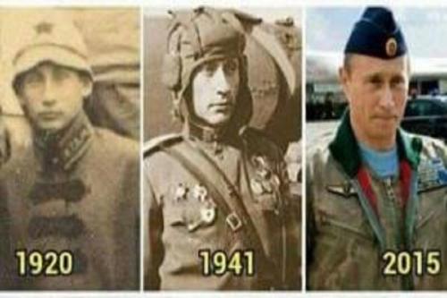 شباهت عجیب پوتین به سرباز روسی در 76 سال پیش +عکس 