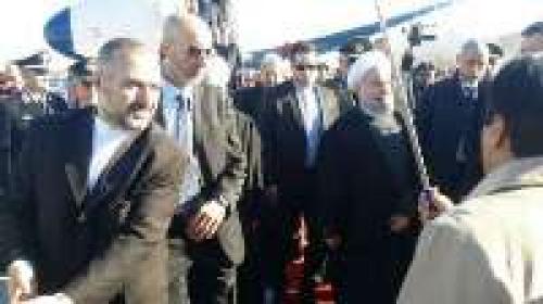 President Rouhani arrives in Rome 