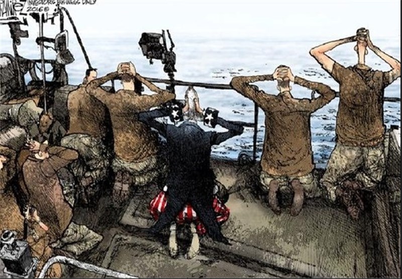 اثر کاریکاتوریست لس‌آنجلس تایمز از تفنگداران آمریکایی 