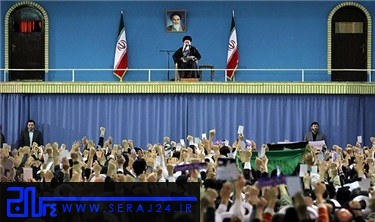 دیدارمردم قم با مقام معظم رهبری؛ با حضور آیت الله مصباح
