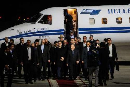 Greek prime minister arrives Iran 