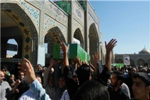 پیکر سردار شهید قاجاریان در مشهد تشییع شد