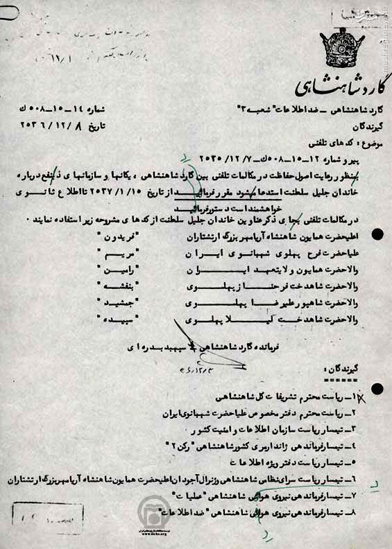 نام مستعار شاه در اسناد ساواک ؟ +سند 