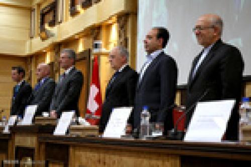 Swiss president visits Iran Chamber of Commerce 
