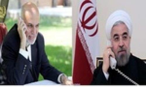 Iranian, Afghan presidents stress boosting ties over phone 