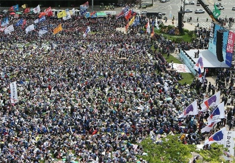  تظاهرات ۳۰ هزار نفری به مناسبت روز کارگر در کره جنوبی