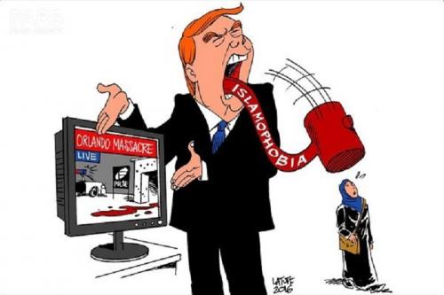 کاریکاتور:چماق اسلام هراسی در دست ترامپ!