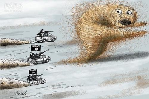  کاریکاتور:گرد و غبارها تقصیر داعش است!