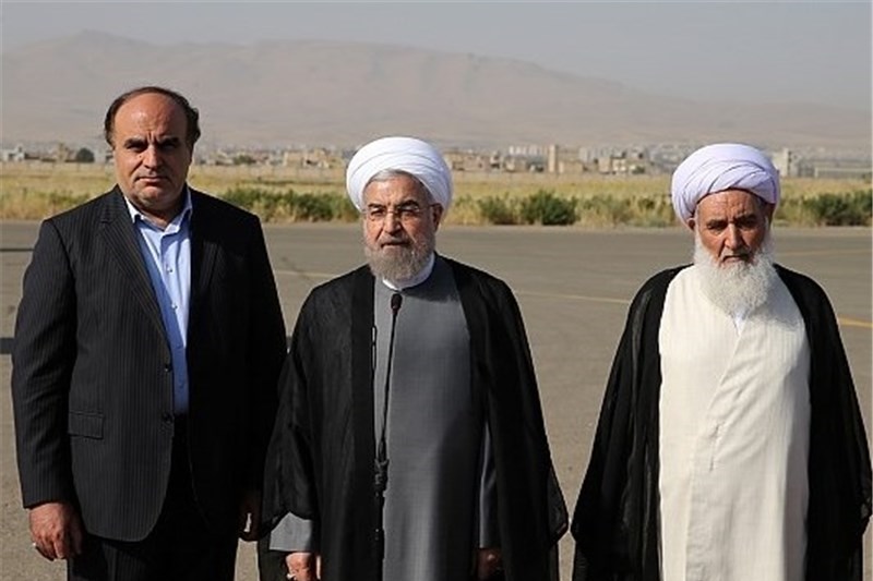 رئیس‌جمهور به ایستگاه کرمانشاه رسید/روحانی: طرح‌ و برنامه‌های دولت برای توسعه کرمانشاه به اطلاع مردم می‌رسد