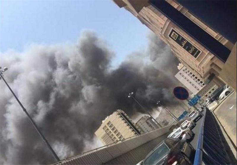  آتش‌سوزی بزرگ در یک هتل در مکه مکرمه+ عکس 