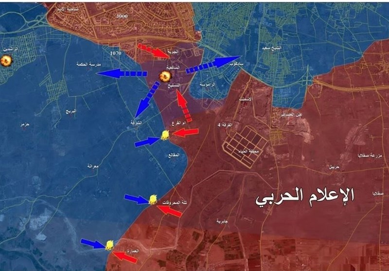 پاکسازی محور جنوبی حلب در مراحل پایانی قرار دارد