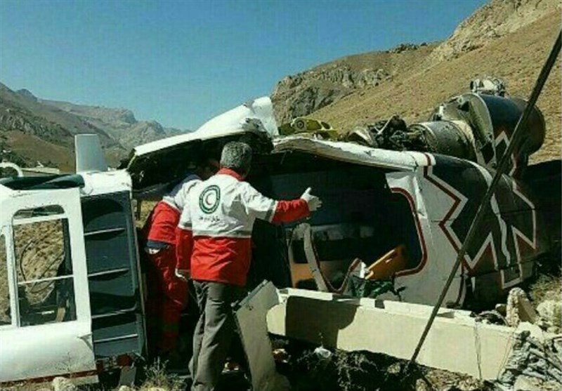  سقوط بالگرد اورژانس / فوت یک نفر قطعی است + تصویر 