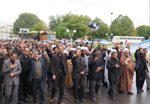  گردهمایی جمعی از عزاداران حسینی در میدان نبوت تهران