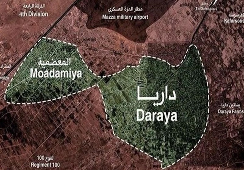  آغاز خروج ۶۰۰ تروریست از« معضمیه»؛ آزادسازی یک شهر دیگر بدون درگیری 