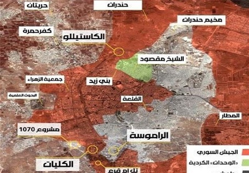  درگیری شدید ارتش سوریه با تروریست‌های تکفیری در جنوب غربی حلب