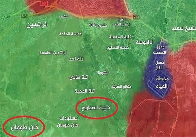  ارتش سوریه به دروازه شرق «حلب» رسید/تلفات سنگین «النصره» و «نورالدین زنگی»+نقشه 