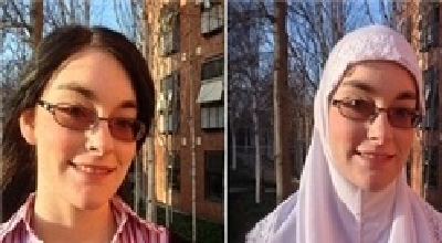 محجبه شدن زنان غیرمسلمان در روز حجاب+عکس