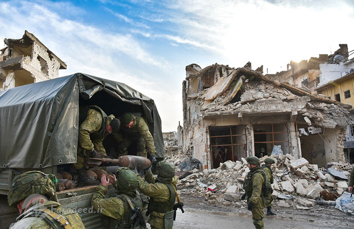(تصاویر) پاکسازی حلب توسط نیروهای روسی 