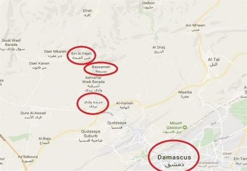  ورود هیئت نظامی و امنیتی به «وادی‌‌بردی» / احتمال آزادسازی ۷ روستا در حومه دمشق با توافق آشتی