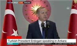 اردوغان: کُردهای سوریه از داعش حمایت می‌کنند