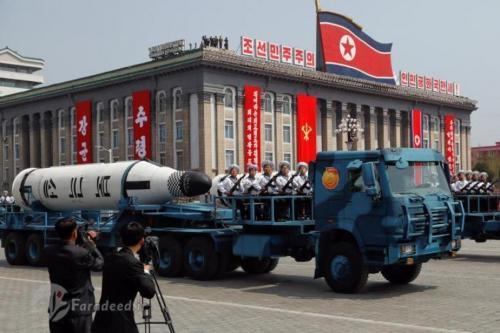 تصاویر/ رونمایی کره‌شمالی از موشک جدید 