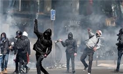 تظاهرات صدها نفری در فرانسه؛ فرانسویان فریاد «نه ماکرون، نه لوپن» سر دادند