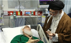 رهبر معظم انقلاب از آیت الله هاشمی شاهرودی عیادت کردند