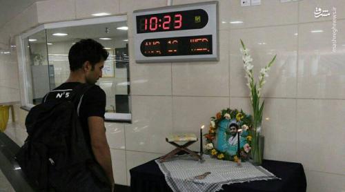  یادمان شهید حججی در مترو تهران+عکس