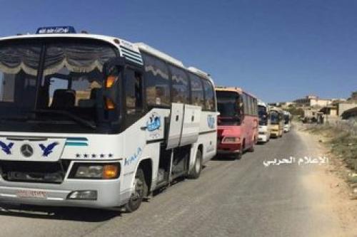  ورود اتوبوس‌ها به القلمون غربی برای انتقال عناصر داعش