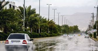 بارش باران و ترافیک در جاده های شمالی