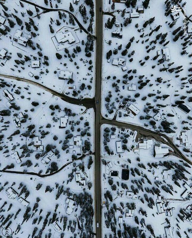تصویر هوایی روزهای برفی «نروژ»