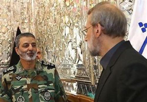 دیدار فرمانده ارتش با لاریجانی درباره بودجه دفاعی