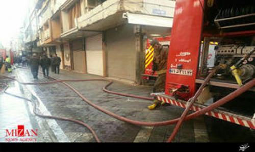 وقوع آتش‌سوزی در پاساژ کوچه برلن تهران