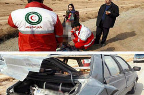 تصادف ۳ دستگاه خودرو در اتوبان تهران-قم