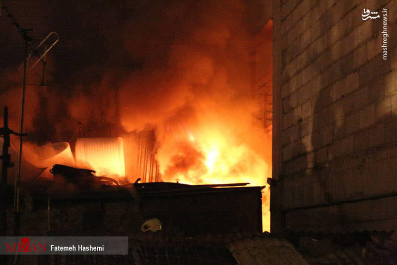 عکس/ آتش‌سوزی در اتوبان ارتش تهران