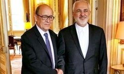 دیدار ظریف با وزیر خارجه فرانسه در تهران