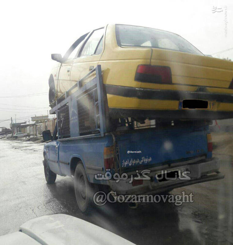 عکس/ حمل تاکسی با نیسان!