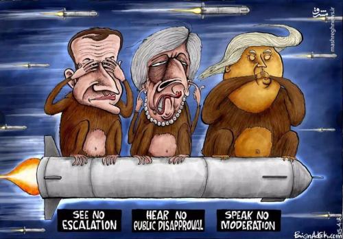 کاریکاتور/ تجاوز نظامی به سوریه از نگاه انگلیسی‌ها